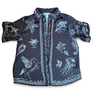 Chocolate Brown Rachel Zoe Button Up M